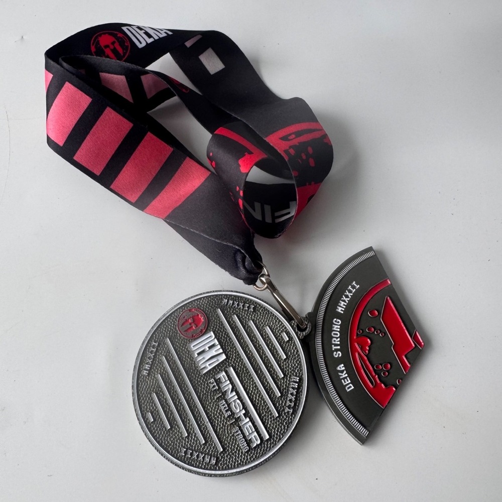 Spartan Race 2024 Deka Strong MMXXII Finisher Medal & Wedge